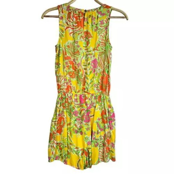 Lily Pulitzer For Target Womens Romper Multicolor Floral Short Jumpsuit Size XS - Picture 2 of 9